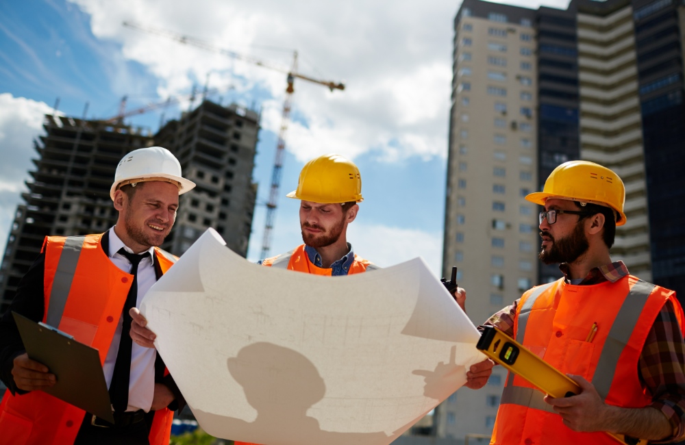 engineers performing on-site inspection